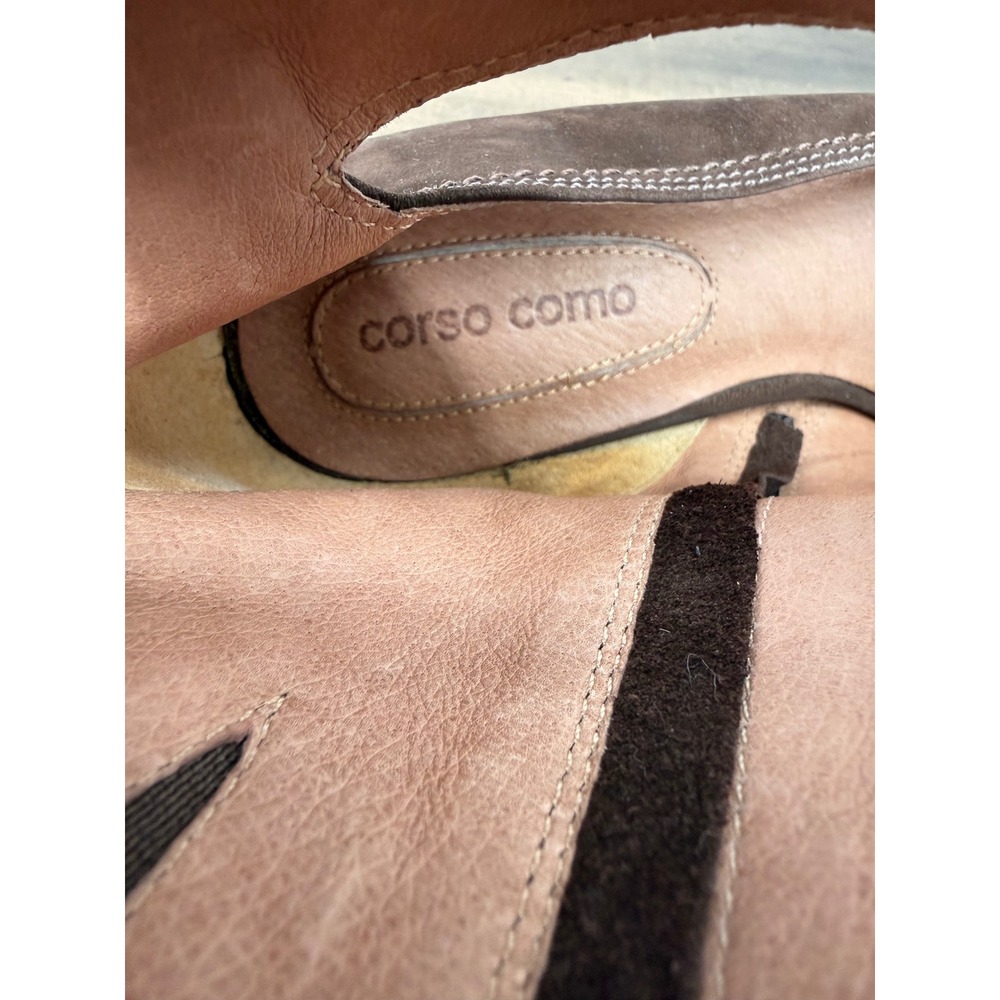 Corso Como Brown Suede Mary Jane Ankle Boots Heels 9.5 Boho Vintage Academia - Picture 11 of 13